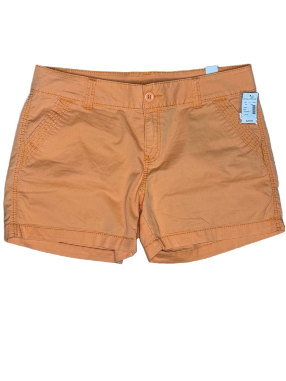Maurices bright orange High-Waist Women’s Shorts NEW size 13/14